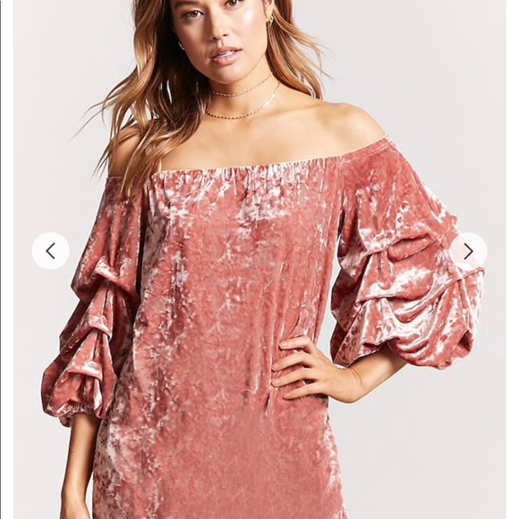 Forever 21 pink velvet dress - Picture 6 of 7